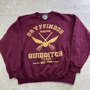 Vintage Harry Potter Sweater Adult Size XL Y2K Gryffindor Quidditch Rare